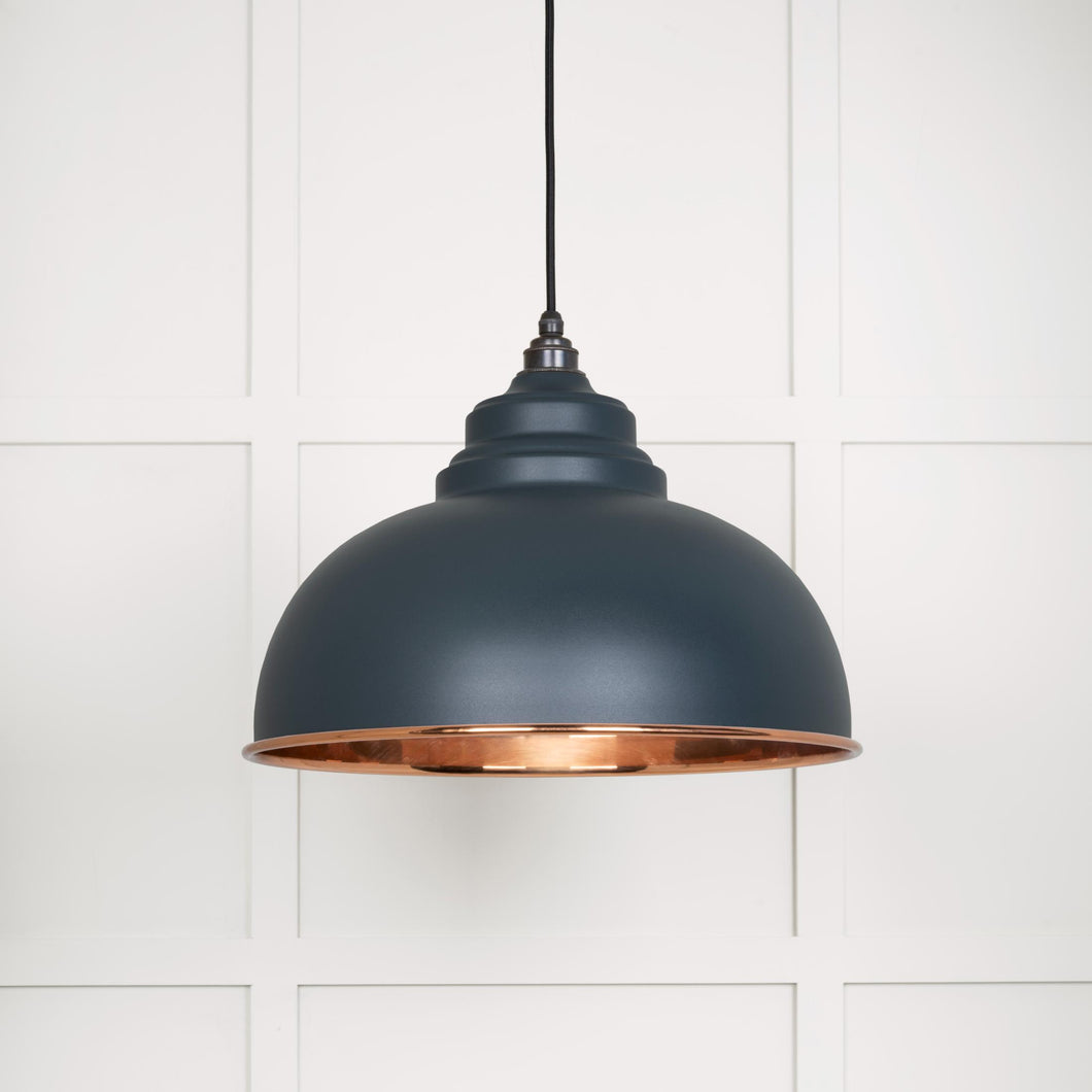 49501SSO Smooth Copper Harborne Pendant in Soot