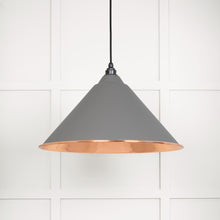 Load image into Gallery viewer, 49503BL Hammered Copper Hockley Pendant in Bluff
