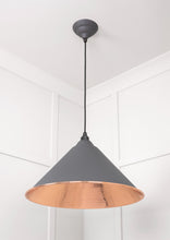 Load image into Gallery viewer, 49503BL Hammered Copper Hockley Pendant in Bluff
