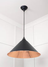 Load image into Gallery viewer, 49503EB Hammered Copper Hockley Pendant in Elan Black
