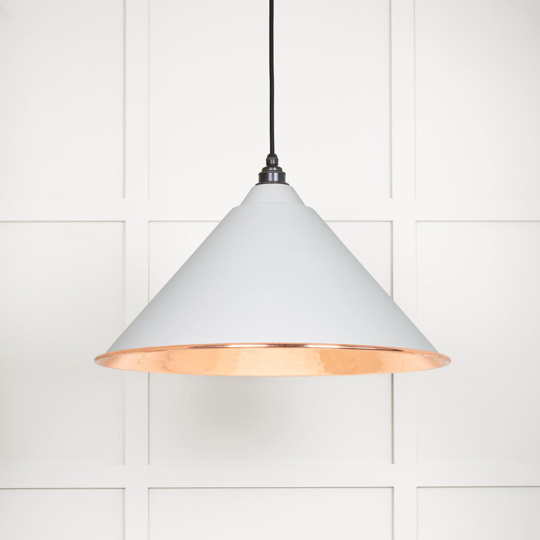 49503F Hammered Copper Hockley Pendant in Flock