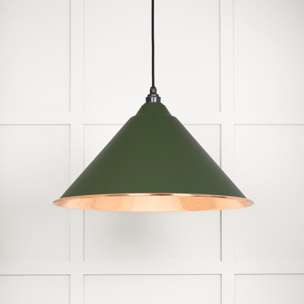 49503H Hammered Copper Hockley Pendant in Heath