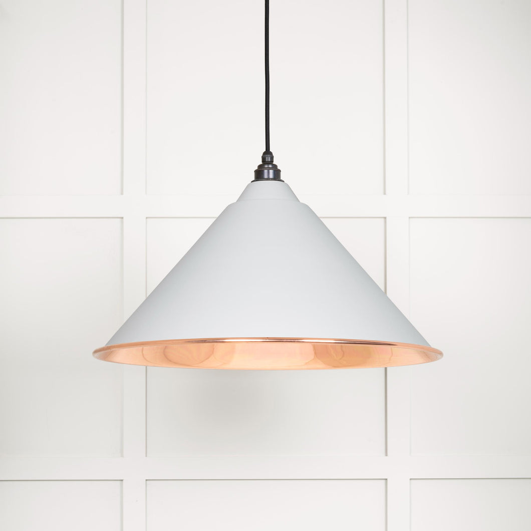 49503SF Smooth Copper Hockley Pendant in Flock
