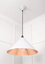 Load image into Gallery viewer, 49503SF Smooth Copper Hockley Pendant in Flock

