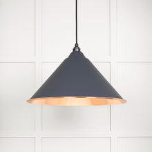 Load image into Gallery viewer, 49503SL Hammered Copper Hockley Pendant in Slate
