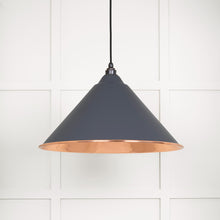 Load image into Gallery viewer, 49503SL Hammered Copper Hockley Pendant in Slate
