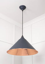 Load image into Gallery viewer, 49503SL Hammered Copper Hockley Pendant in Slate
