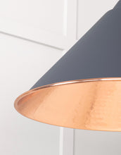 Load image into Gallery viewer, 49503SL Hammered Copper Hockley Pendant in Slate
