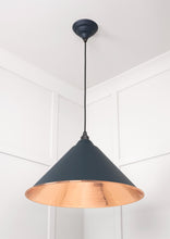 Load image into Gallery viewer, 49503SO Hammered Copper Hockley Pendant in Soot
