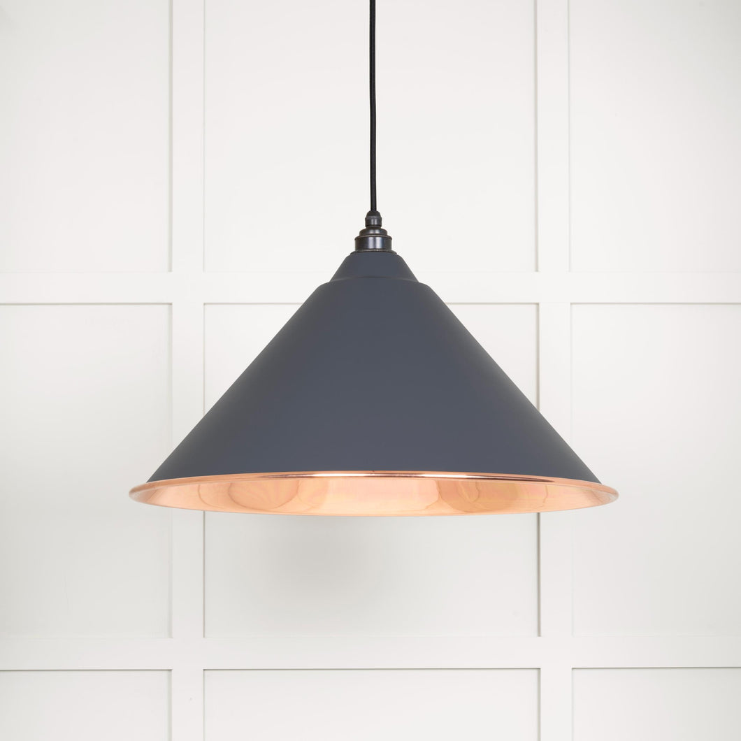 49503SSL Smooth Copper Hockley Pendant in Slate