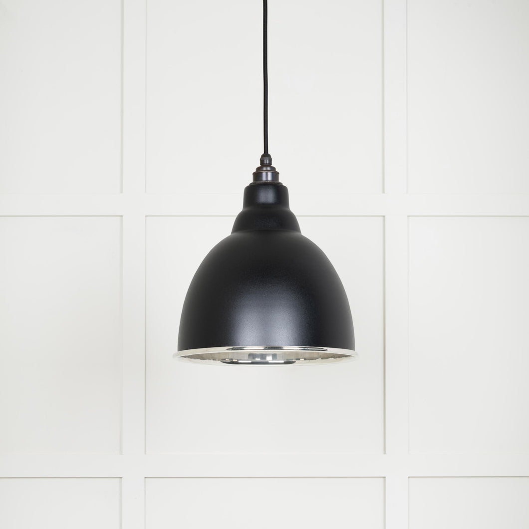 49504EB Smooth Nickel Brindley Pendant in Elan Black