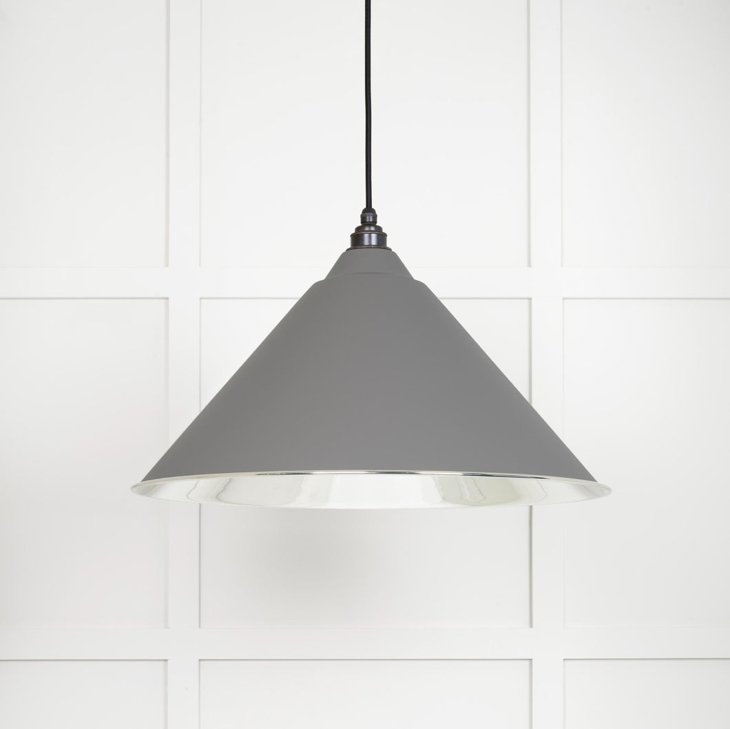 49506BL Smooth Nickel Hockley Pendant in Bluff