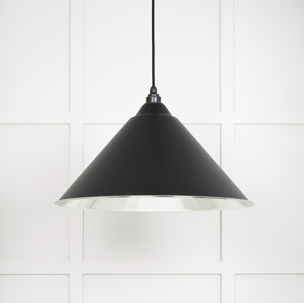 49506EB Smooth Nickel Hockley Pendant in Elan Black