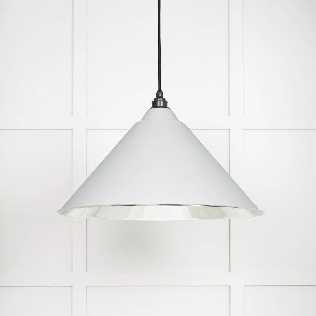 49506F Smooth Nickel Hockley Pendant in Flock