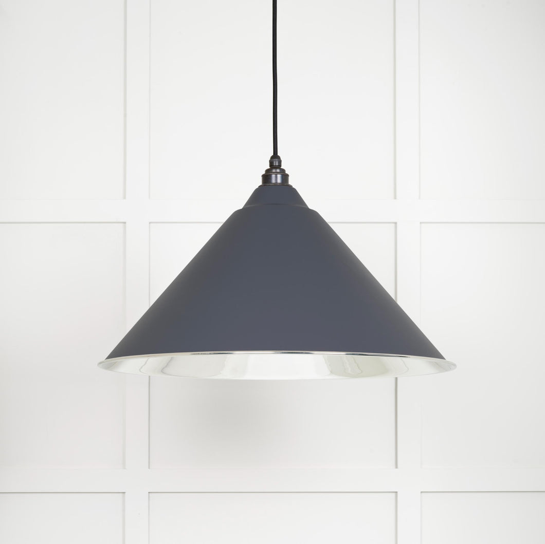 49506SL Smooth Nickel Hockley Pendant in Slate