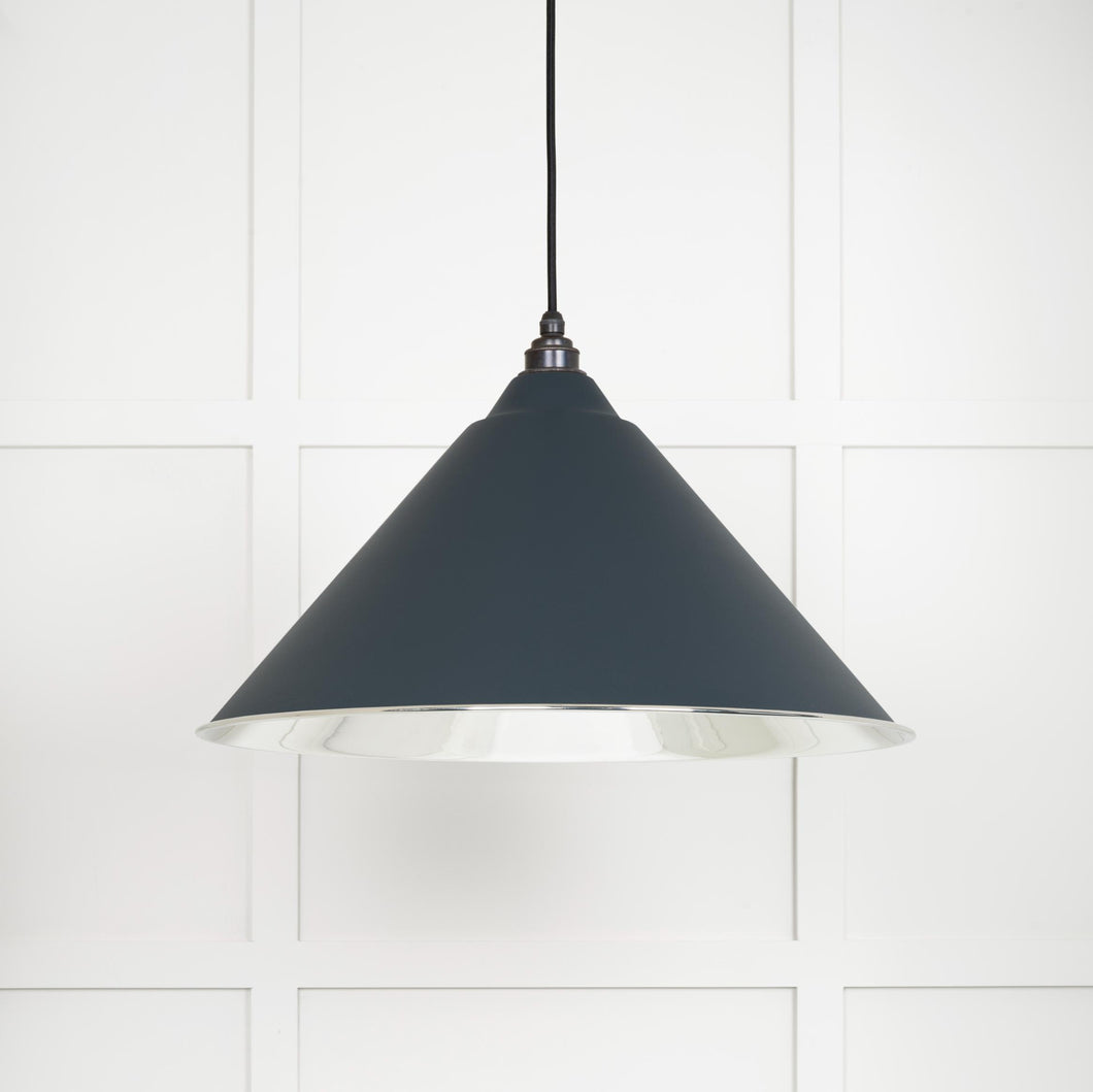 49506SO Smooth Nickel Hockley Pendant in Soot