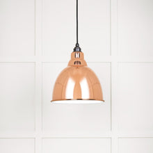 Load image into Gallery viewer, 49507 White Gloss Brindley Pendant in Copper
