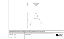 Load image into Gallery viewer, 49507 White Gloss Brindley Pendant in Copper
