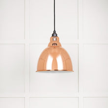 Load image into Gallery viewer, 49507 White Gloss Brindley Pendant in Copper
