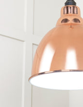Load image into Gallery viewer, 49507 White Gloss Brindley Pendant in Copper
