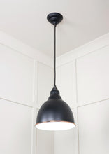 Load image into Gallery viewer, 49507EB White Gloss Brindley Pendant in Elan Black
