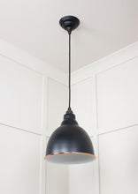 Load image into Gallery viewer, 49507EB White Gloss Brindley Pendant in Elan Black
