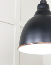 Load image into Gallery viewer, 49507EB White Gloss Brindley Pendant in Elan Black
