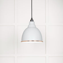 Load image into Gallery viewer, 49507F White Gloss Brindley Pendant in Flock
