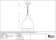 Load image into Gallery viewer, 49507F White Gloss Brindley Pendant in Flock
