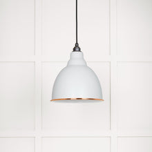 Load image into Gallery viewer, 49507F White Gloss Brindley Pendant in Flock
