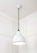 Load image into Gallery viewer, 49507F White Gloss Brindley Pendant in Flock
