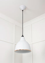 Load image into Gallery viewer, 49507F White Gloss Brindley Pendant in Flock
