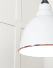 Load image into Gallery viewer, 49507F White Gloss Brindley Pendant in Flock

