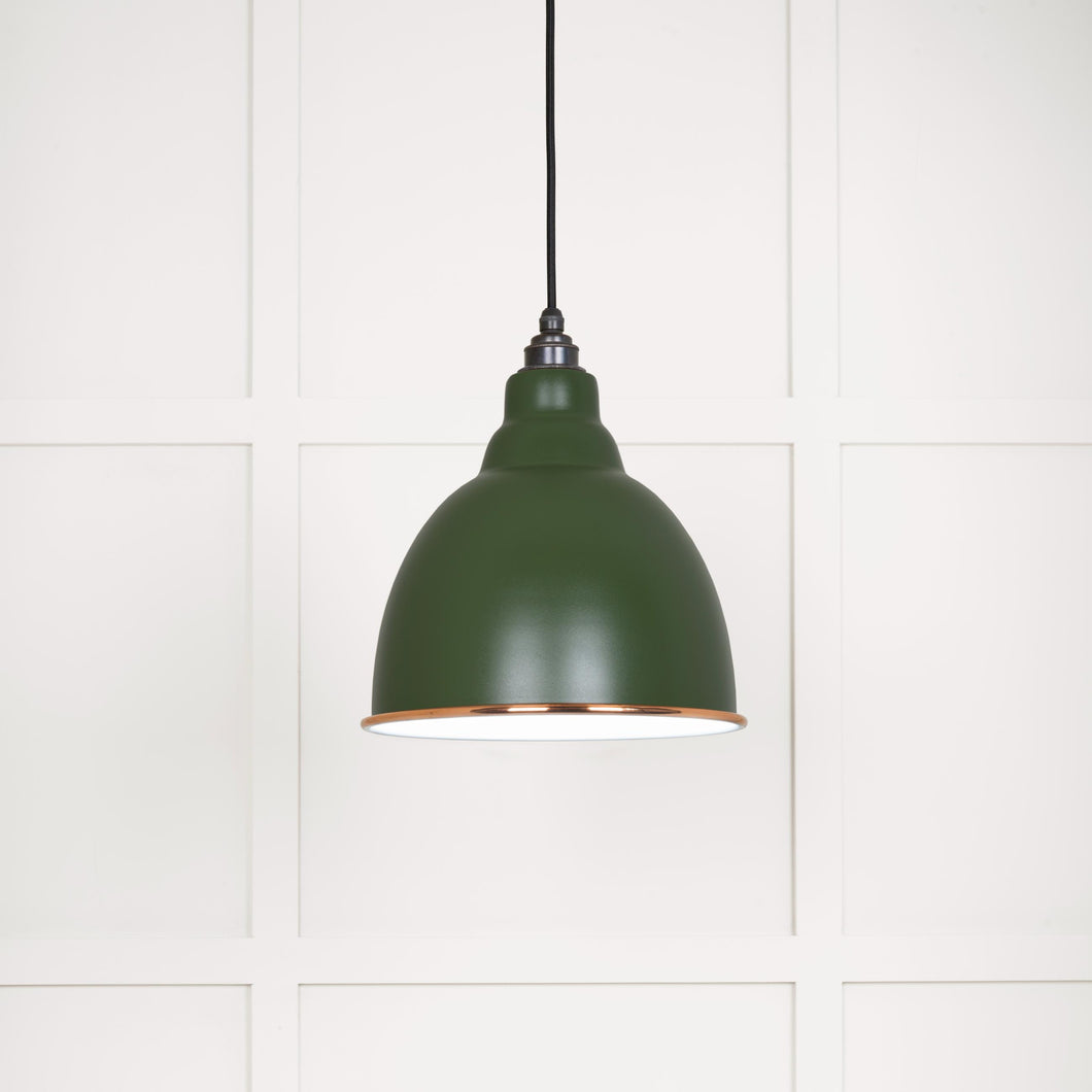 49507H White Gloss Brindley Pendant in Heath