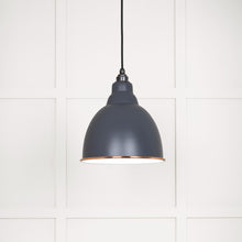 Load image into Gallery viewer, 49507SL White Gloss Brindley Pendant in Slate
