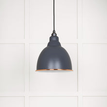 Load image into Gallery viewer, 49507SL White Gloss Brindley Pendant in Slate
