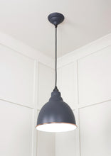 Load image into Gallery viewer, 49507SL White Gloss Brindley Pendant in Slate
