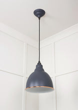 Load image into Gallery viewer, 49507SL White Gloss Brindley Pendant in Slate
