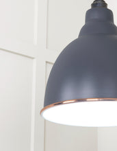 Load image into Gallery viewer, 49507SL White Gloss Brindley Pendant in Slate
