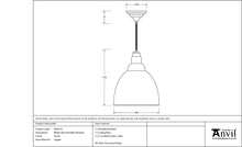 Load image into Gallery viewer, 49507TE White Gloss Brindley Pendant in Teasel
