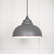 Load image into Gallery viewer, 49508BL White Gloss Harborne Pendant in Bluff
