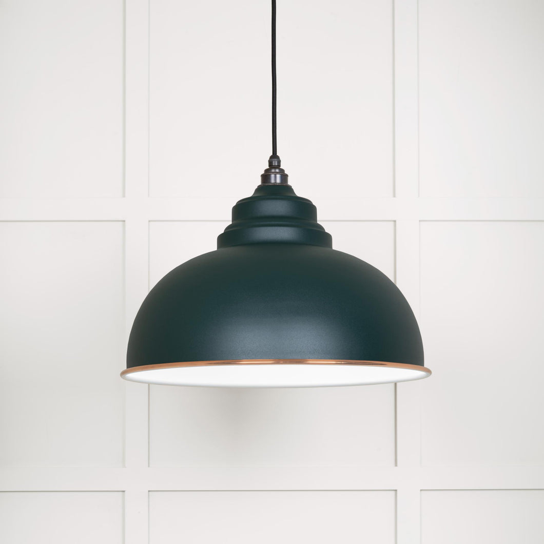 49508DI White Gloss Harborne Pendant in Dingle