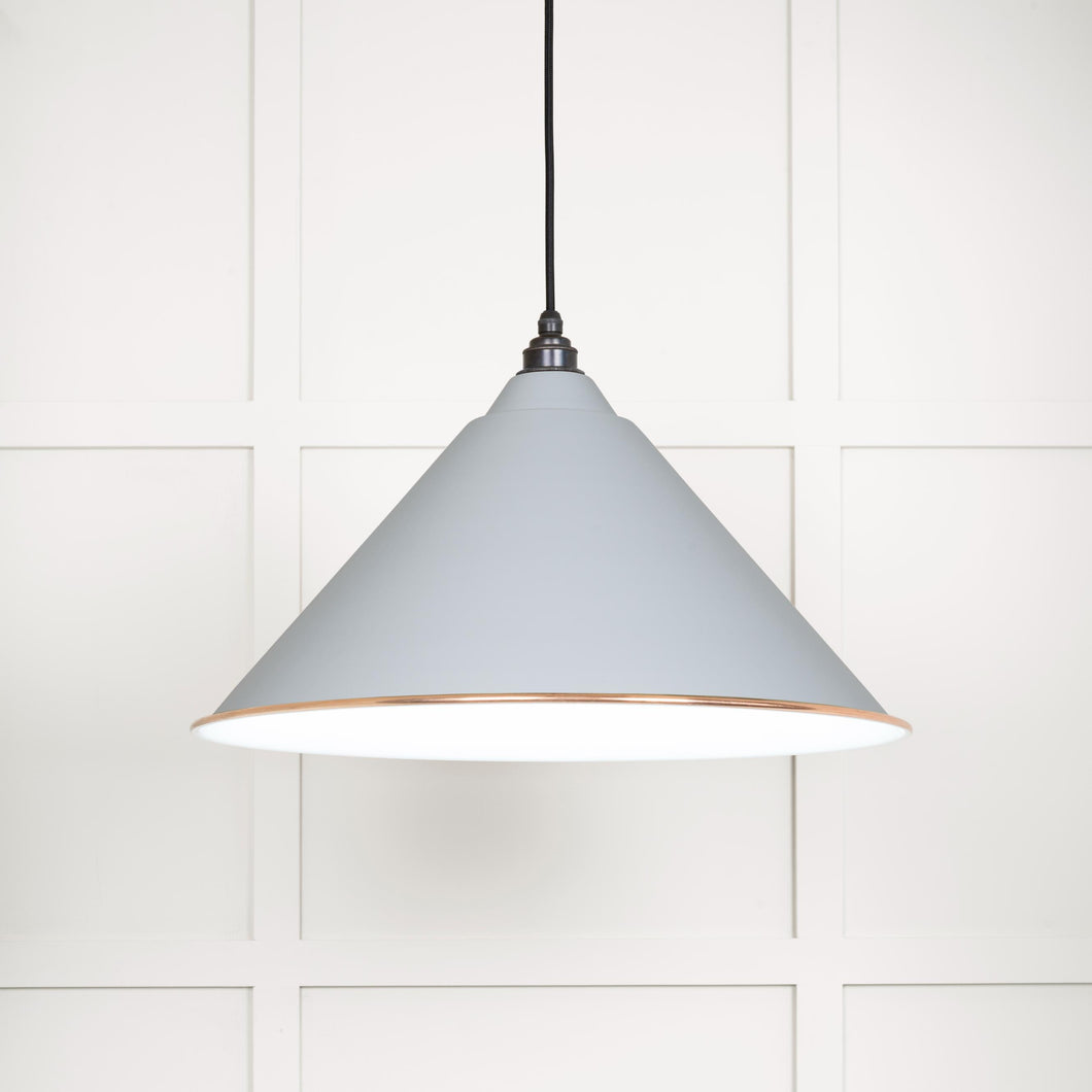 49510BI White Gloss Hockley Pendant in Birch