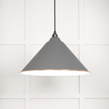 Load image into Gallery viewer, 49510BL White Gloss Hockley Pendant in Bluff
