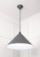 Load image into Gallery viewer, 49510BL White Gloss Hockley Pendant in Bluff
