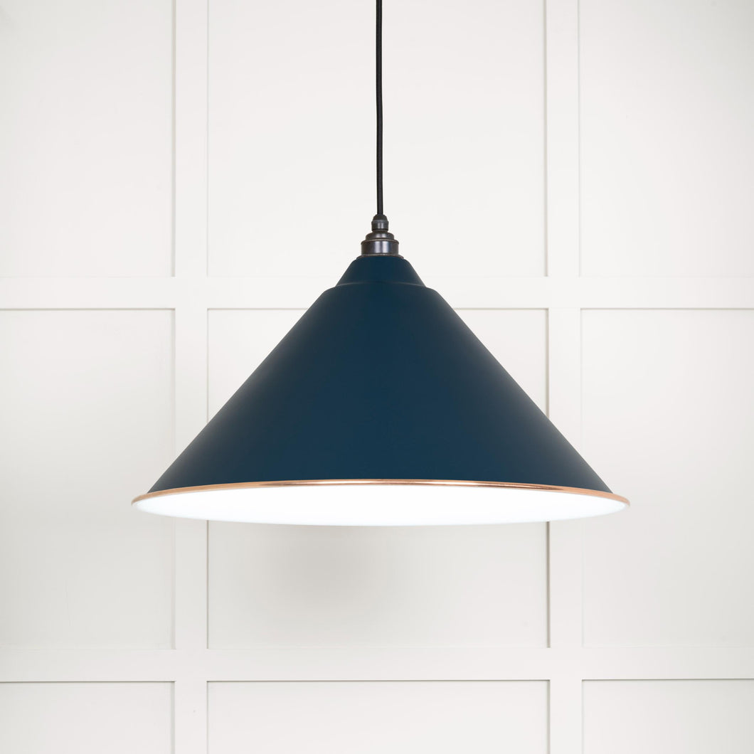 49510DU White Gloss Hockley Pendant in Dusk