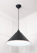 Load image into Gallery viewer, 49510EB White Gloss Hockley Pendant in Elan Black
