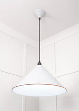 Load image into Gallery viewer, 49510F White Gloss Hockley Pendant in Flock
