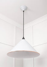 Load image into Gallery viewer, 49510F White Gloss Hockley Pendant in Flock
