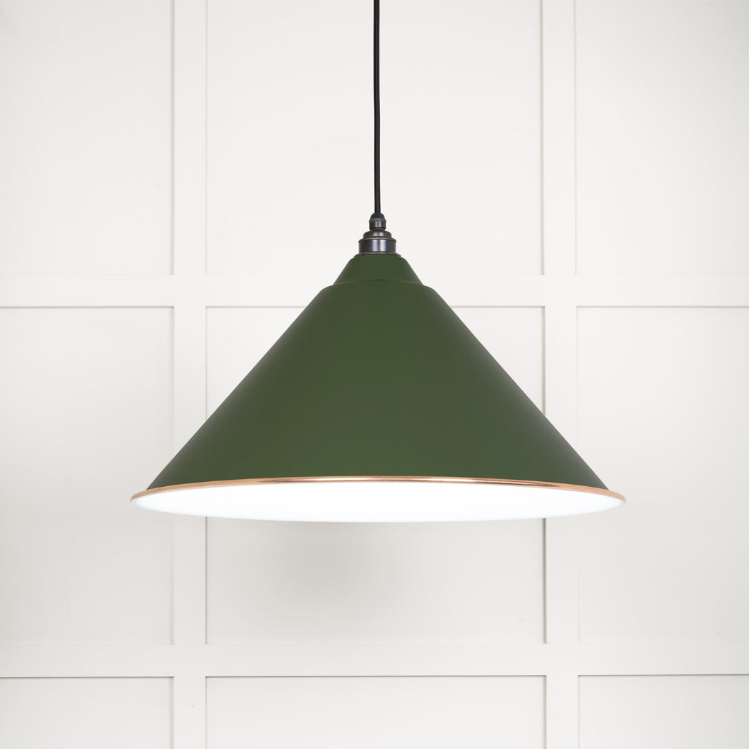 49510H White Gloss Hockley Pendant in Heath